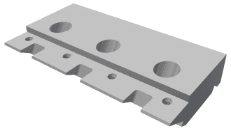 Base body clamping bar 345x224x60 for Lindner Recyclingtech Lindner Komet