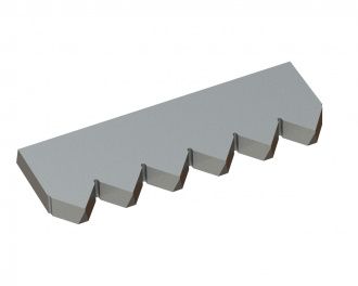 Counter knife middle 389x116x25 Premium Line for Vecoplan 