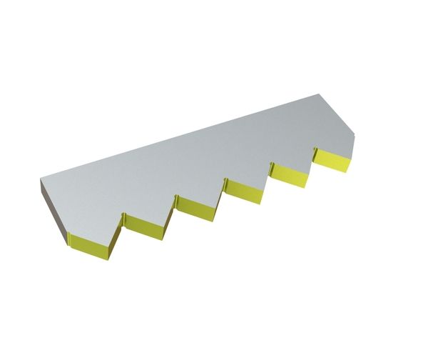 Counter knife middle 382x115x25 Eco Line for Vecoplan 