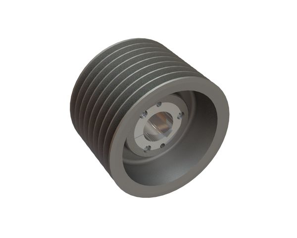 V-belt pulley SPC Ø450, 8 grooves for Lindner Recyclingtech Lindner Power Komet HP / Komet PK HP