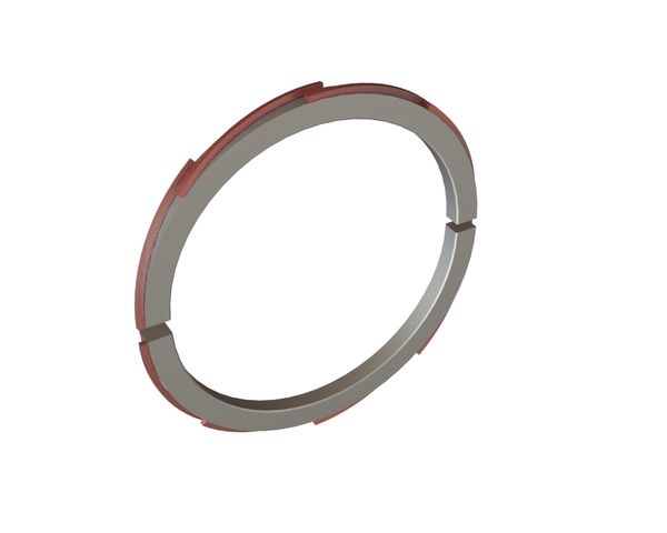 Wear ring inside 2-parts Ø724/Ø604x40 Hardox for Doppstadt Umwelttechnik GmbH 